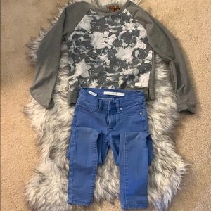 Girls 7 for all mankind sweatshirt and Joe’s Jeans
